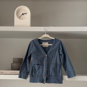 Mini Mioche Grandpa Cardi Kids Slate Blue Button Cardigan